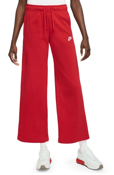 Nike Club Fleece Sweatpants In University Red/ White