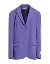 Hinnominate Woman Blazer Purple Size L Polyester, Elastane