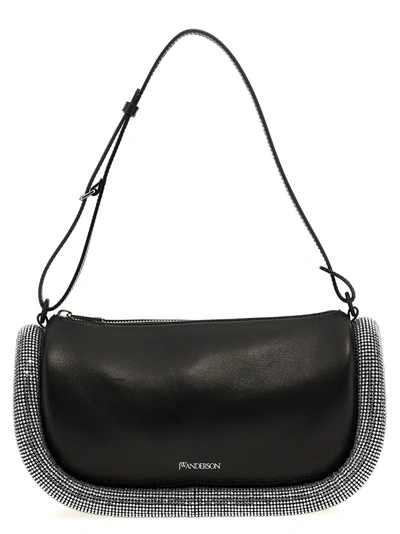 Jw Anderson Crystal Bumper 15 Shoulder Bags In Black