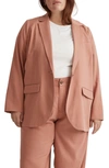 Madewell The Larsen Drapeweave Blazer In Dried Rose