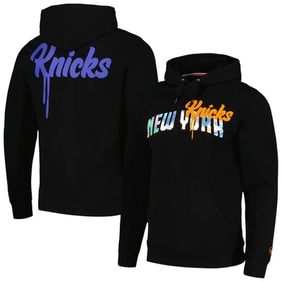 Fisll Unisex  Black New York Knicks Reflective Metallic Pullover Hoodie