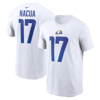 Nike Puka Nacua White Los Angeles Rams Player Name & Number T-shirt