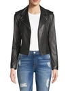 L Agence Women's The Biker Cutwork Leather Moto Jacket In Black