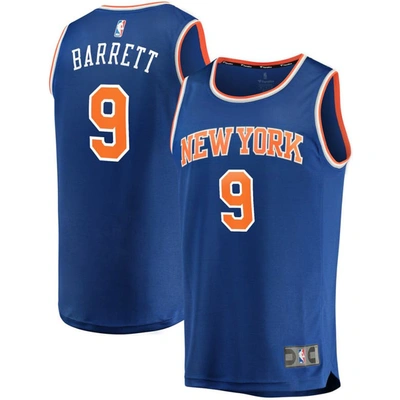 Fanatics Branded Rj Barrett Royal New York Knicks Fast Break Replica Jersey