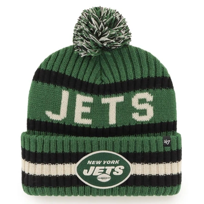 47 '  Green New York Jets Bering Cuffed Knit Hat With Pom
