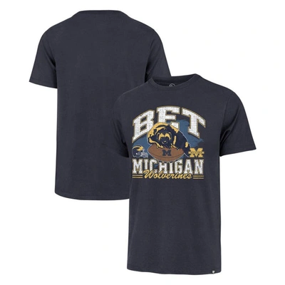 47 ' Navy Michigan Wolverines Bet Helmet Franklin T-shirt