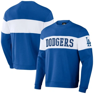 Darius Rucker Collection By Fanatics Royal Los Angeles Dodgers Stripe Pullover Sweatshirt