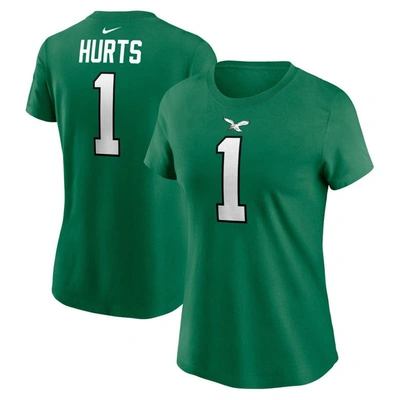 Nike Women's  Jalen Hurts Kelly Green Philadelphia Eagles Player Name And Number T-shirt