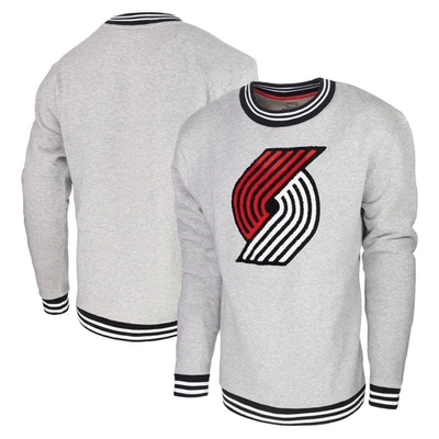 Stadium Essentials Heather Gray Portland Trail Blazers Club Level Pullover Sweatshirt