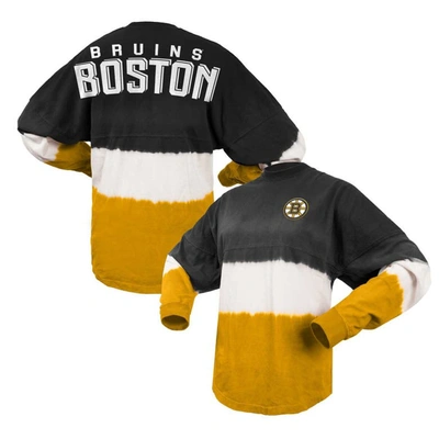 Spirit Jersey Fanatics Branded Black/gold Boston Bruins Ombre Long Sleeve T-shirt In Black,gold