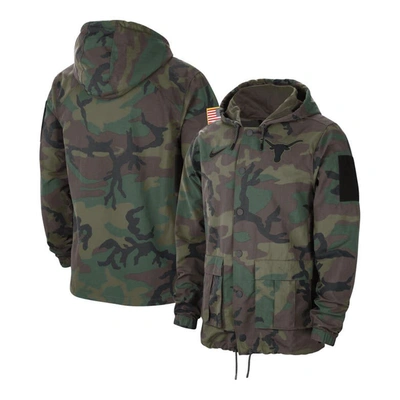 Nike Camo Texas Longhorns Military Pack Lightweight Full-snap Hooded Jacket