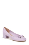 Franco Sarto Natalia Block Heel Pump In Lilac Purple Leather