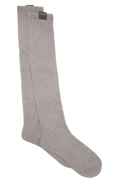 Lechery Gender Inclusive Scrunch Crew Socks In Grey