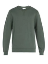 Sunspel Crew-neck Cotton Sweatshirt In Green