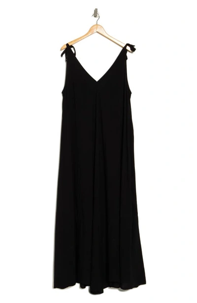 By Design Elise Tie Strap Maxi Dress In Black