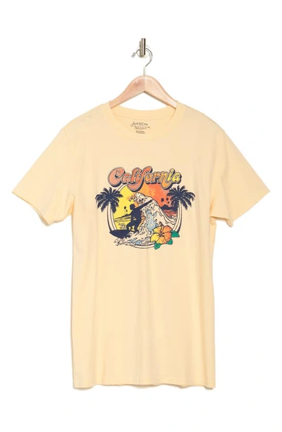 American Needle California Surf Graphic T-shirt In Cream