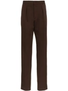 Fendi Logo-jacquard Cotton-blend Track Pants In Brown