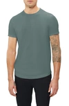 Cuts Ao Curve Hem Cotton Blend T-shirt In Elm