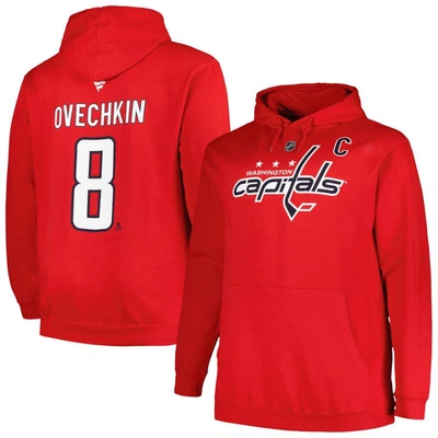 Profile Alexander Ovechkin Red Washington Capitals Big & Tall Name & Number Pullover Hoodie