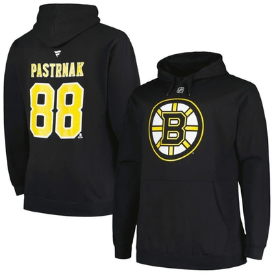 Profile Men's  David Pastrnak Black Boston Bruins Big And Tall Name And Number Pullover Hoodie