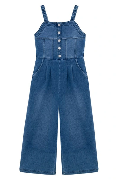 Habitual Kids Kids' Wide Leg Knit Jumpsuit In Indigo