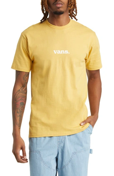 Vans Lower Corecase Cotton Graphic T-shirt In Ochre