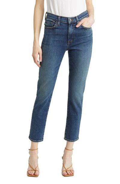 Edwin Bree High Waist Ankle Straight Leg Jeans In Abbot