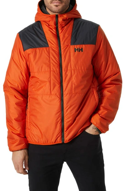 Helly Hansen Flex Water Repellent Primaloft® Insulated Hooded Jacket In Patrol Orange