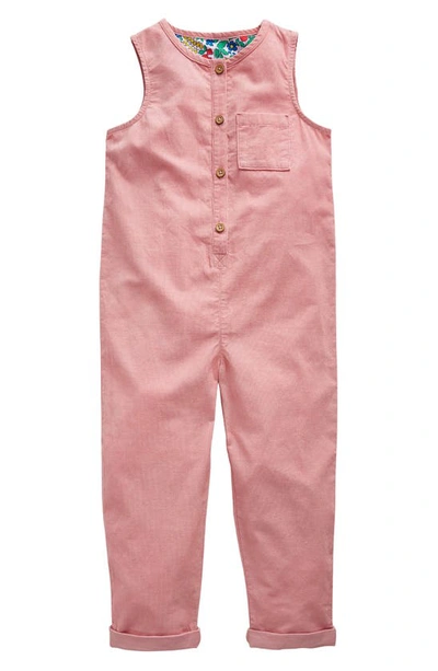 Mini Boden Kids' Cotton Corduroy Jumpsuit In Almond Pink