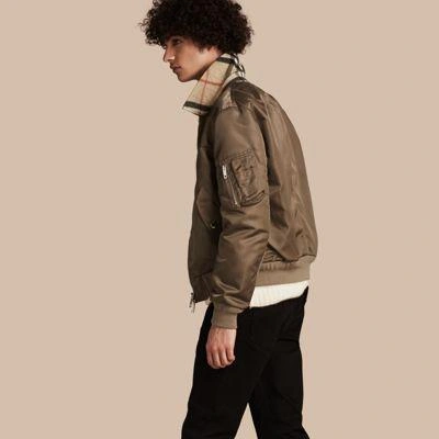 Burberry satin 2025 bomber jacket