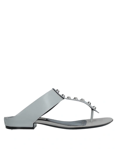 Balenciaga Flip Flops In Grey