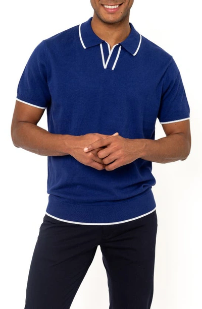 Pino By Pinoporte Men's Vedro Johnny Collar Polo In Navy
