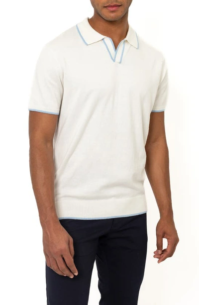 Pino By Pinoporte Men's Vedro Johnny Collar Polo In Off White