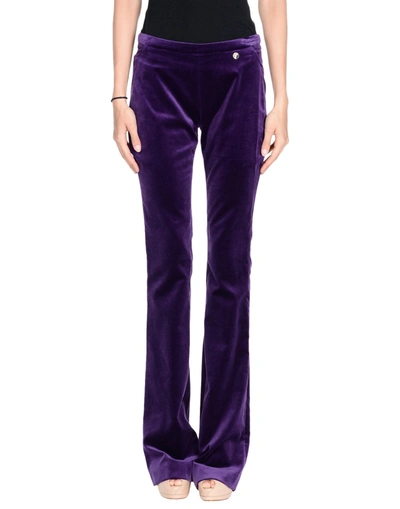Versace Casual Pants In Purple