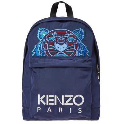 Kenzo Tiger Backpack In Blue
