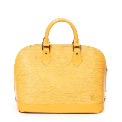 Pre-owned Louis Vuitton Alma Pm In Yellow