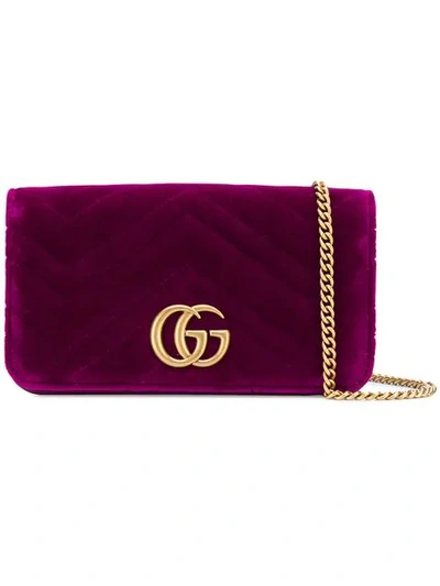 Gucci Clutch Mit Chevronmuster - Rosa In Pink