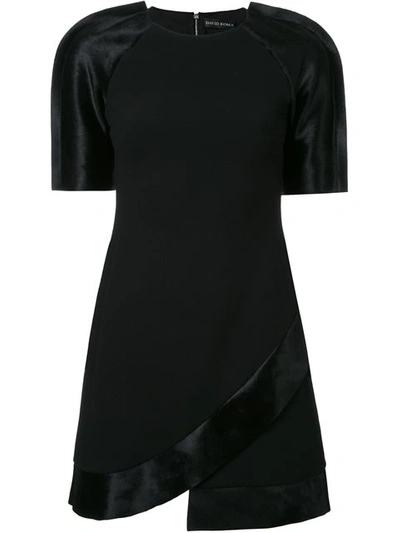 David Koma Contrast Sleeve Dress In Black