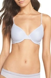On Gossamer Next To Nothing Micro T-shirt Underwire Bra In Pearl Blue