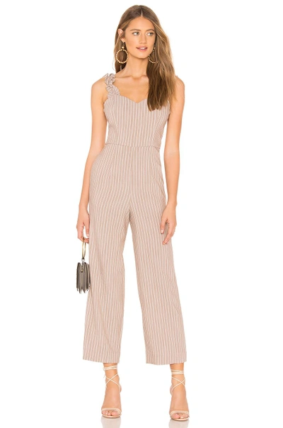 Privacy Please Candace Jumpsuit In Taupe.