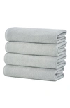 Woven & Weft 4-pack Popcorn Textured Towels In Light Grey