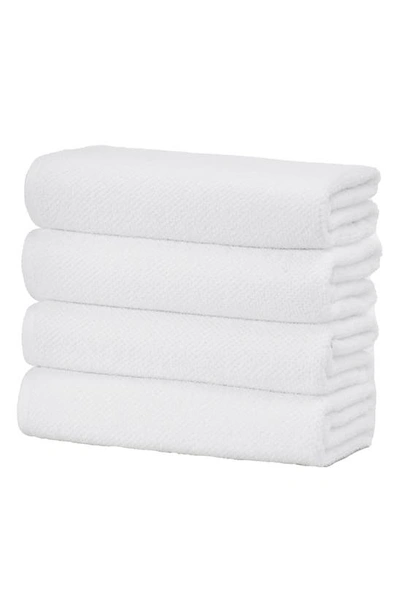 Woven & Weft 4-pack Popcorn Textured Towels In Optic White