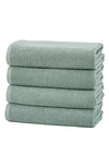 Woven & Weft 4-pack Popcorn Textured Towels In Eucalyptus