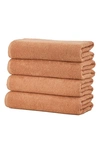 Woven & Weft 4-pack Popcorn Textured Towels In Clay