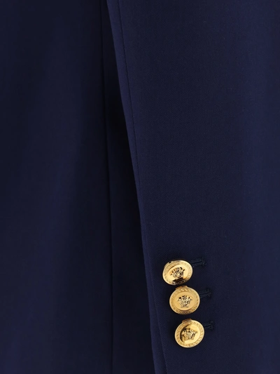Versace Giacca Blazer In Blue