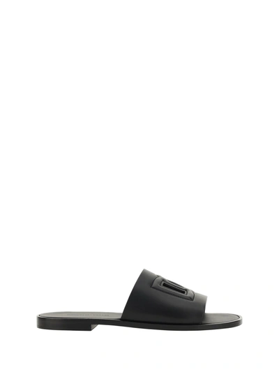 Dolce & Gabbana Slide Shoes In Black