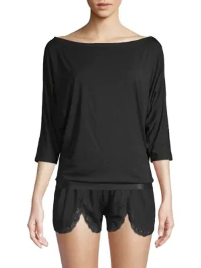 Mimi Holliday Classic Boatneck Top In Black