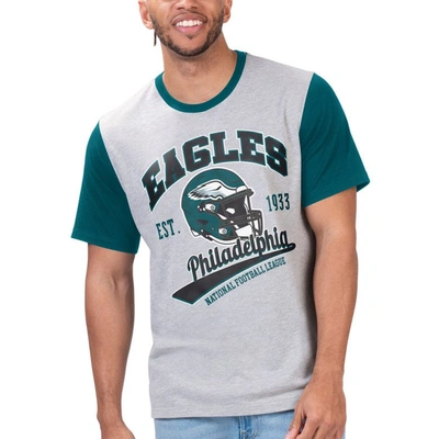 G-iii Sports By Carl Banks Gray Philadelphia Eagles Black Label T-shirt