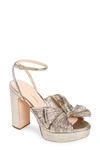 Loeffler Randall Natalia Platform Sandal In Silver