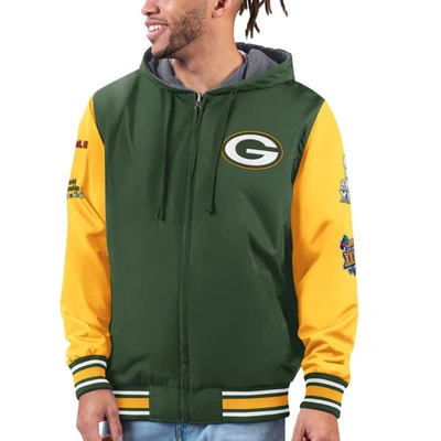 G-iii Sports By Carl Banks Men's  Green, Gold Green Bay Packers Commemorative Reversible Full-zip Jac In Green,gold